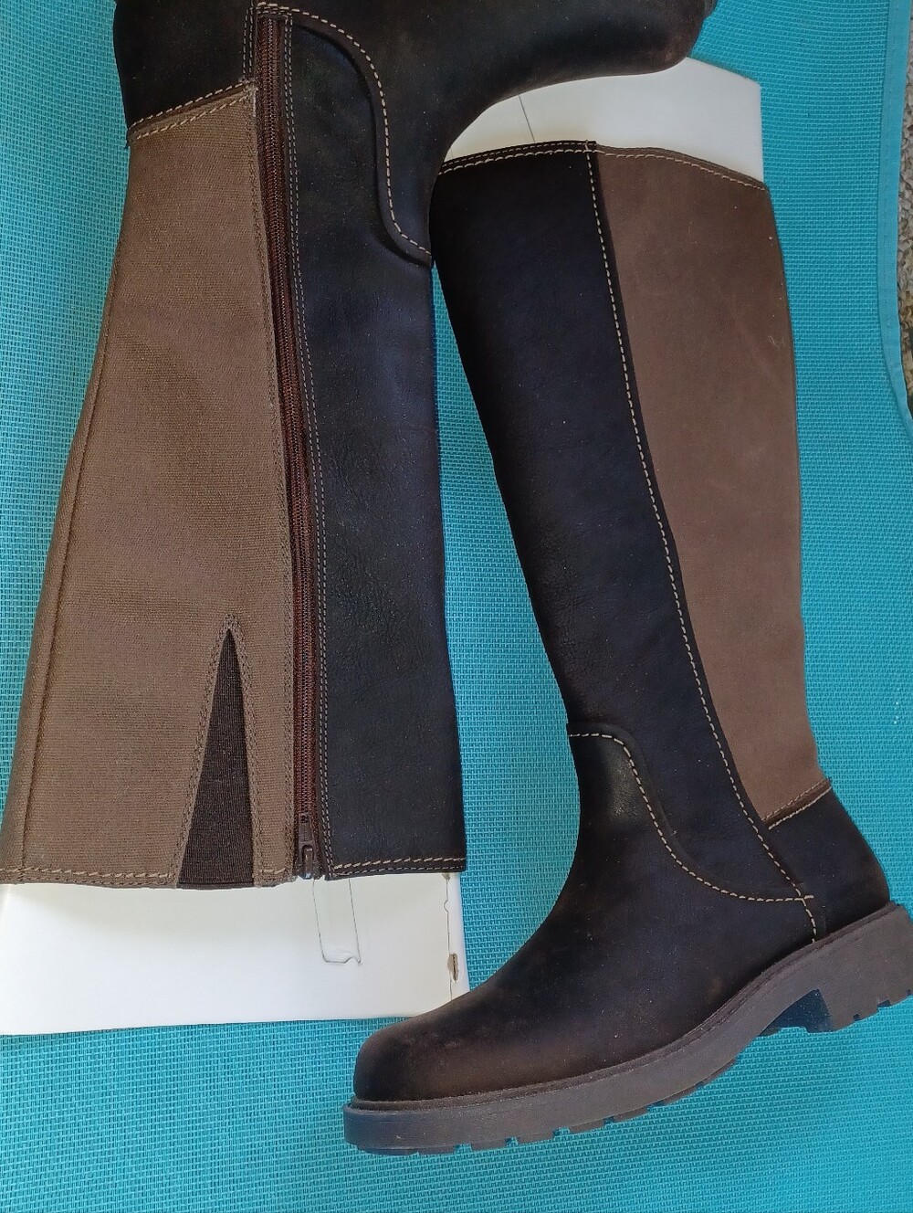 Women’s Clarks brand Tall Brown and Dark Brown Riding Boots